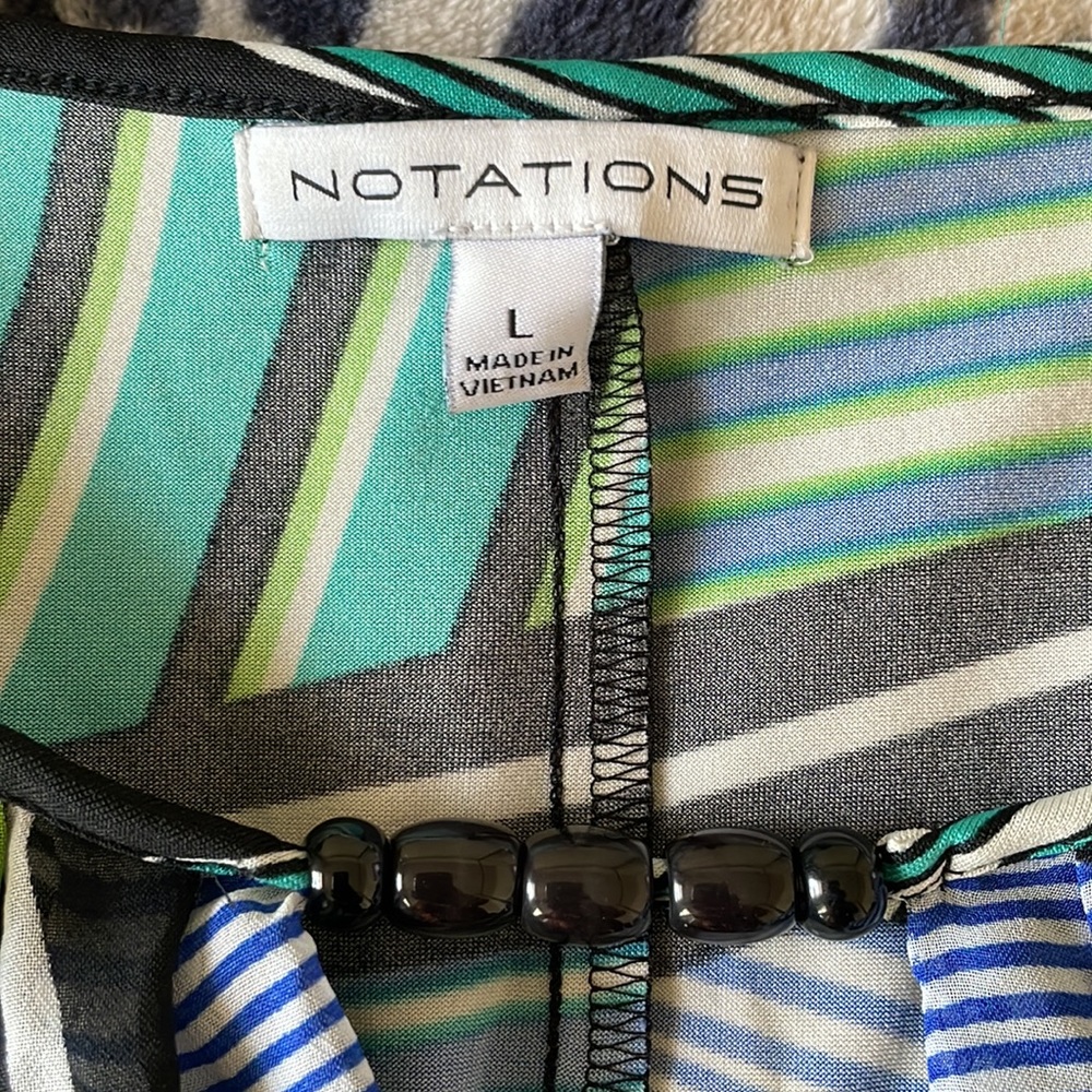 Sophie Multi Watercolor Stripe Double Layer Swing Cami - Picture 2 of 5